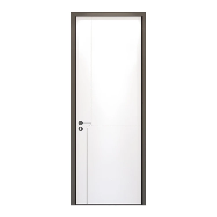 SNEJ B-1549 interior door: white single leaf with a wood-look frame