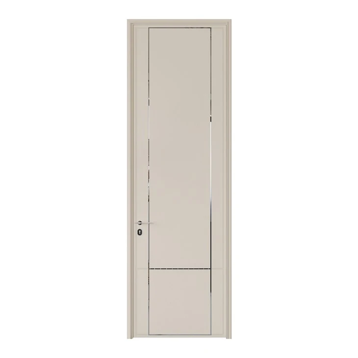 SNEJ B-1687 interior door: beige face with geometric lines
