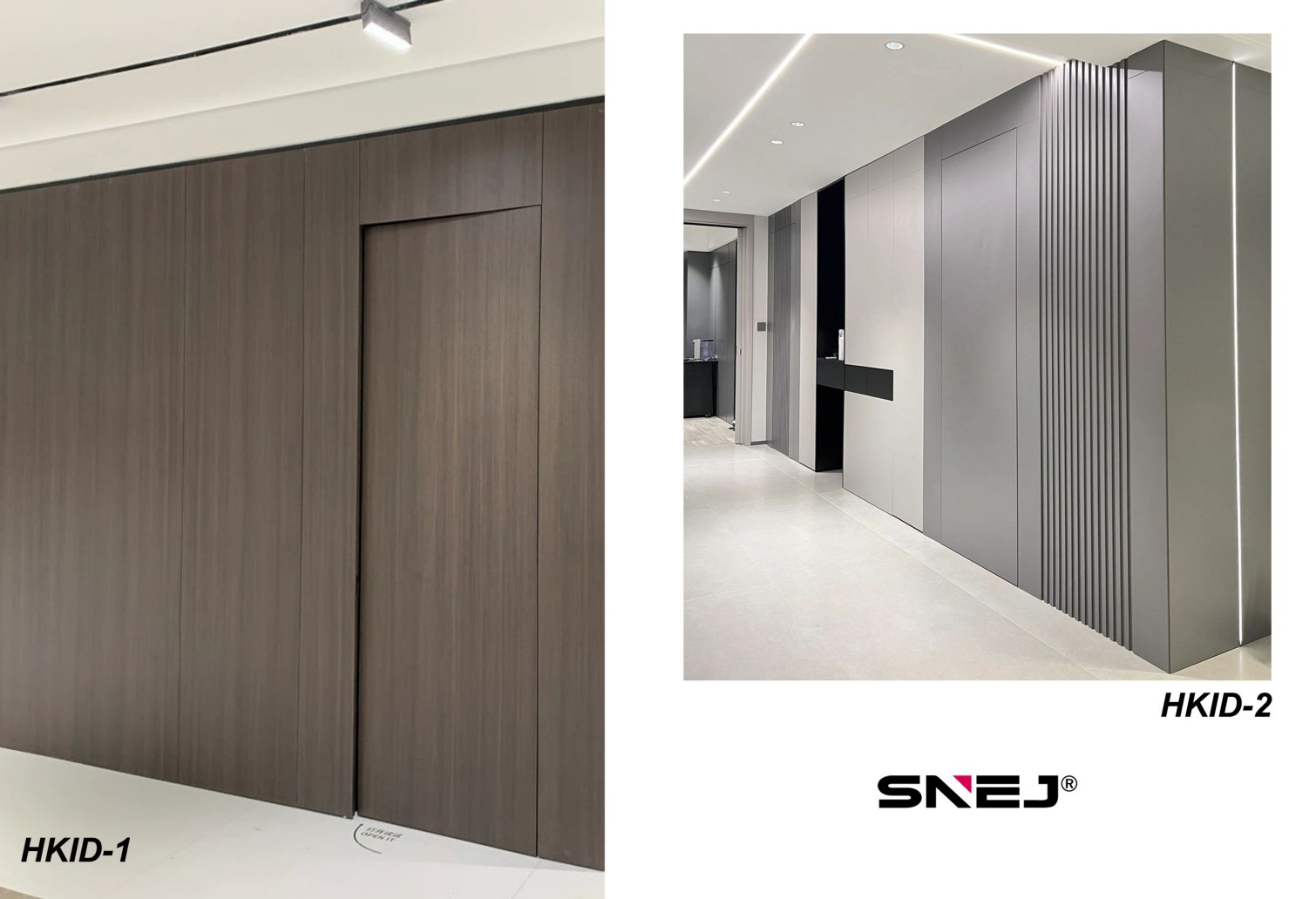 SNEJ catalogue page 24 showing HKID-1 concealed-door design