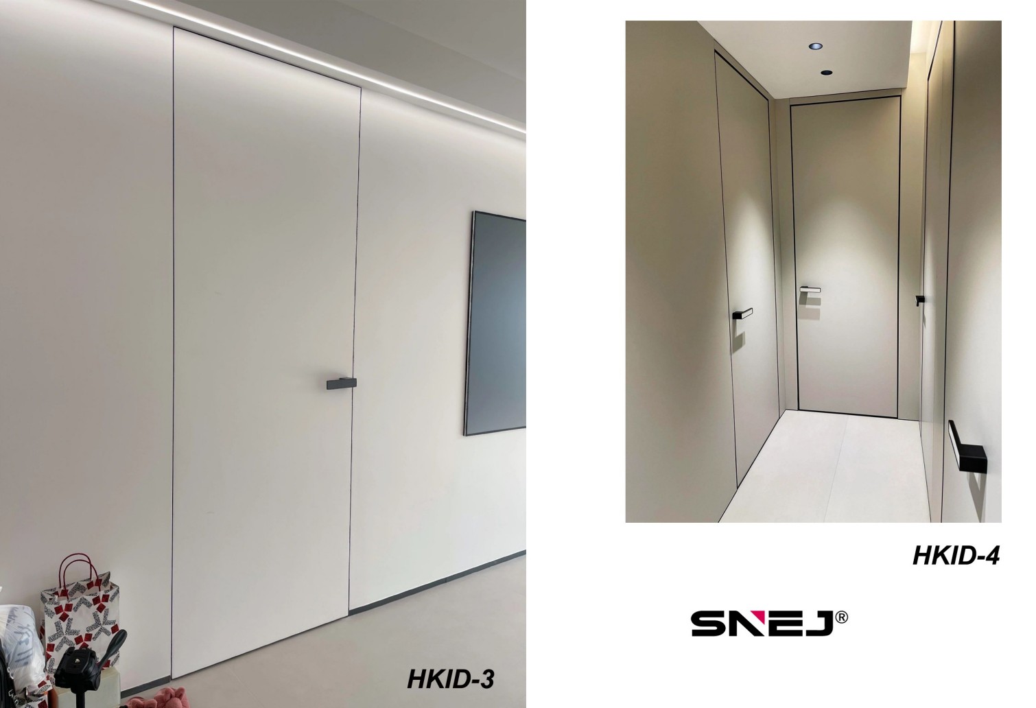 SNEJ catalogue page 25 showing HKID-3 concealed-door design
