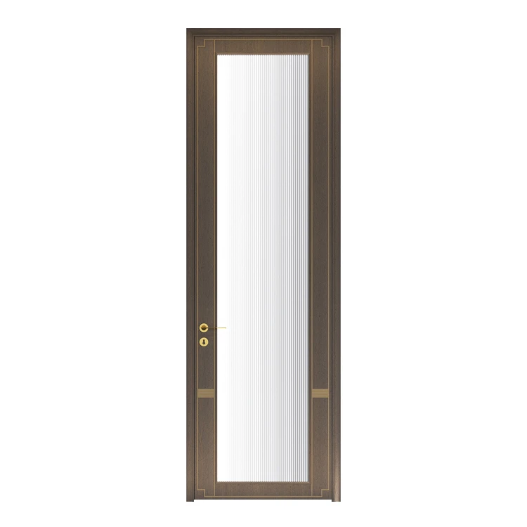 SNEJ MB-1689 interior door: wood-look surround with a large glazed area