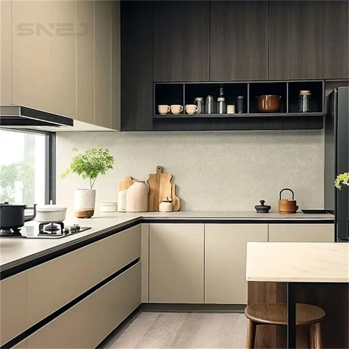 Kitchen cabinets with open shelving above the worktop - Modern Italian Cabinets by SNEJ, image 3