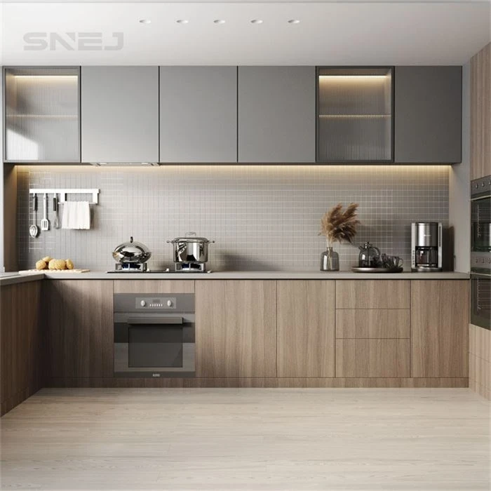 Kitchen cabinet layout showing wall cupboards, base storage and worktops - Modern Freestanding Pantry by SNEJ, image 2