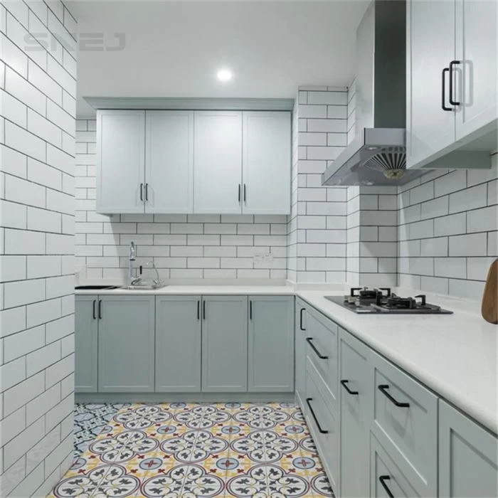 Framed kitchen cabinet doors with coordinated base and wall storage - Shaker Custom Cabinets by SNEJ, image 2