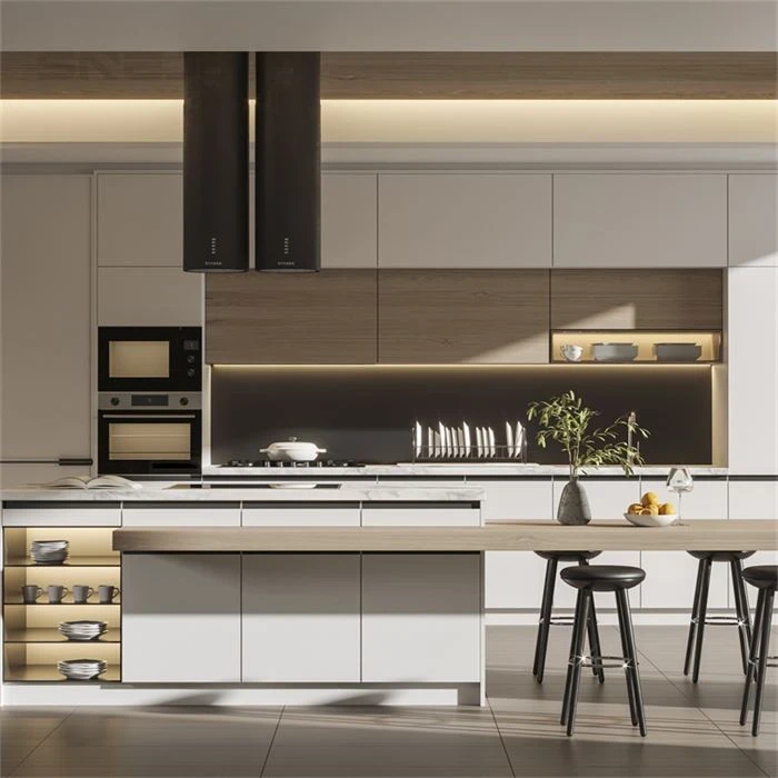 Kitchen cabinetry with an island, peninsula or breakfast counter - Ultra Modern Kitchen Cabinets by SNEJ, image 2