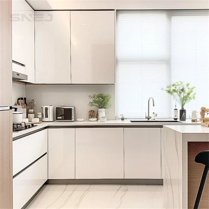 Kitchen cabinet layout showing wall cupboards, base storage and worktops - Luxury Custom Cabinets by SNEJ, image 3