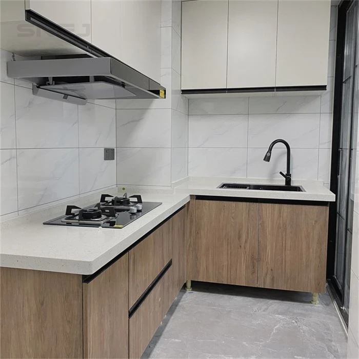 Kitchen cabinet layout showing wall cupboards, base storage and worktops - Modern Elegant Kitchen Cabinets by SNEJ, image 3