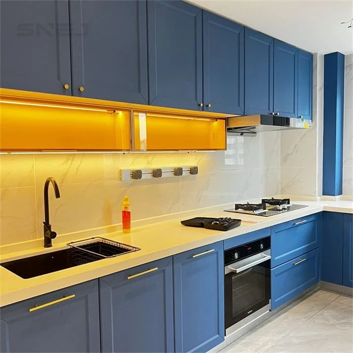 Framed kitchen cabinet doors with coordinated base and wall storage - Custom Shaker Cabinets by SNEJ, image 3
