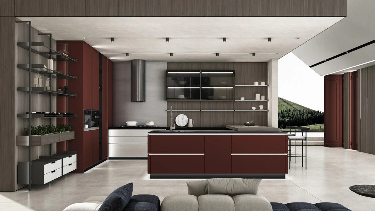 Modern Grey Kitchen Cabinets — Design details