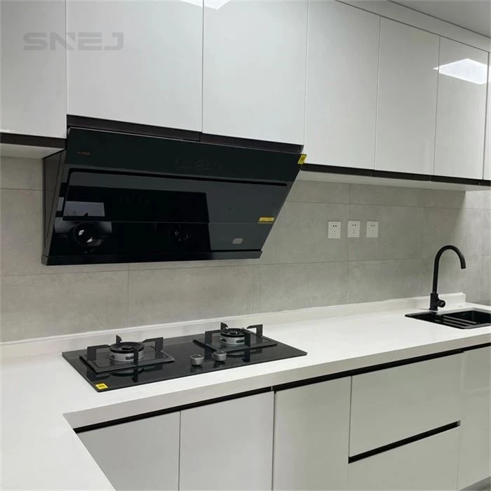 Kitchen cabinet layout showing wall cupboards, base storage and worktops - Modern Fit Cabinets by SNEJ, image 3