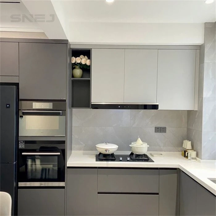 Kitchen cabinet layout showing wall cupboards, base storage and worktops - Custom Cabinets For Sale by SNEJ, image 2