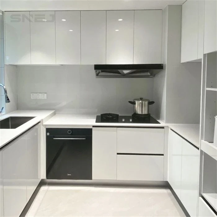 Kitchen cabinet layout showing wall cupboards, base storage and worktops - Modern Gloss Kitchen Cabinets by SNEJ, image 3