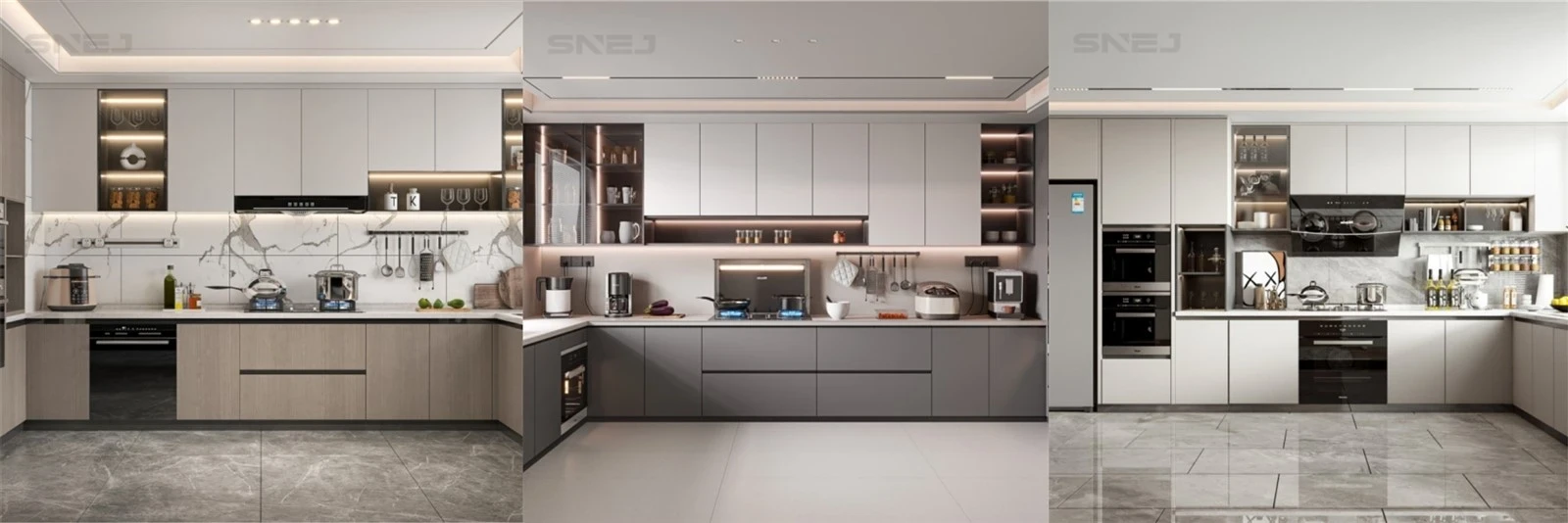L Shaped Kitchen Cabinets — Design details