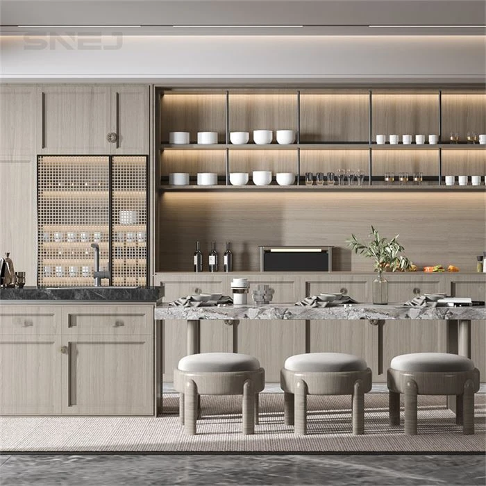 Kitchen cabinetry with an island, peninsula or breakfast counter - Ultra Modern Kitchen Cabinets by SNEJ, image 3