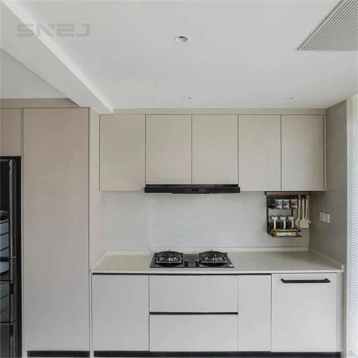Kitchen cabinet layout showing wall cupboards, base storage and worktops - New Modern Kitchen Cabinets by SNEJ, image 2