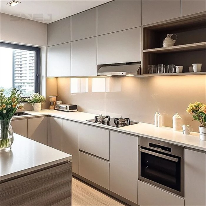 Kitchen cabinets with open shelving above the worktop - Custom Kitchen Cabinets Wholesale by SNEJ, image 3