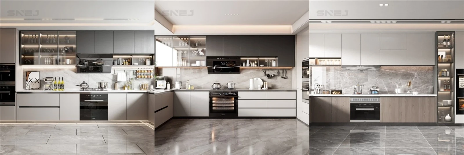 L Shaped Kitchen Cabinets — Design details