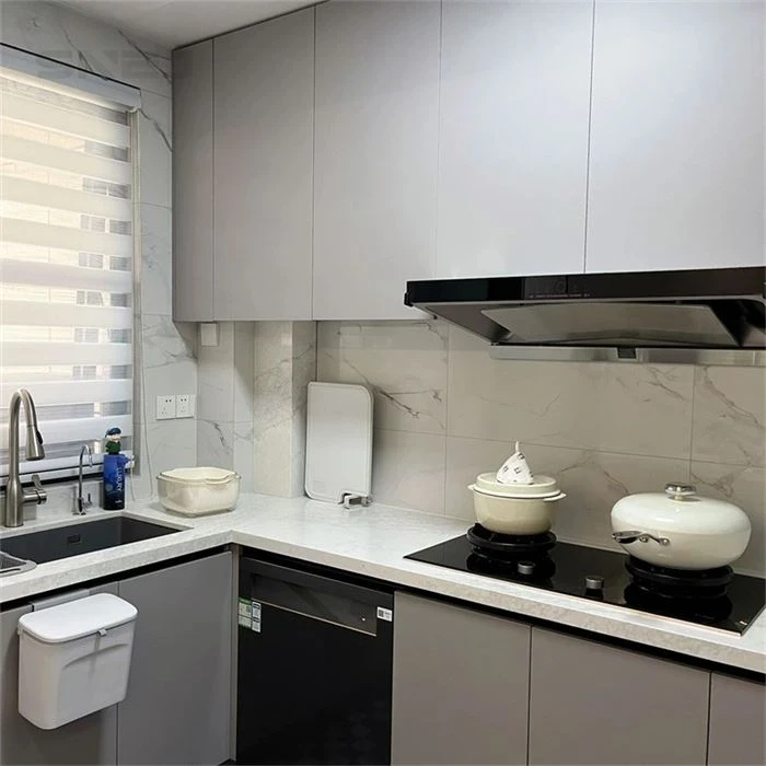 Kitchen cabinet layout showing wall cupboards, base storage and worktops - Modern Home Kitchen Cabinets by SNEJ, image 3