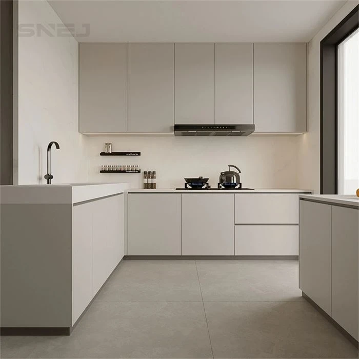 Kitchen cabinet layout showing wall cupboards, base storage and worktops - Modern Looking Cabinets by SNEJ, image 3