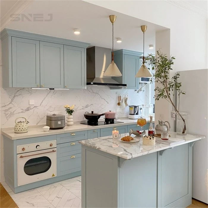 Framed kitchen cabinet doors with coordinated base and wall storage - Modern Country Cabinets by SNEJ, image 3