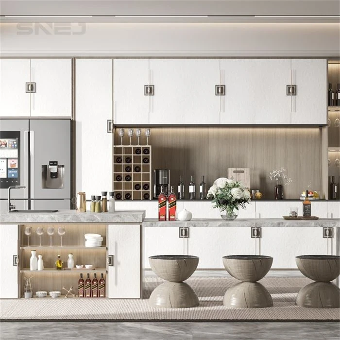 Kitchen cabinetry with an island, peninsula or breakfast counter - High End Modern Kitchen Cabinets by SNEJ, image 2