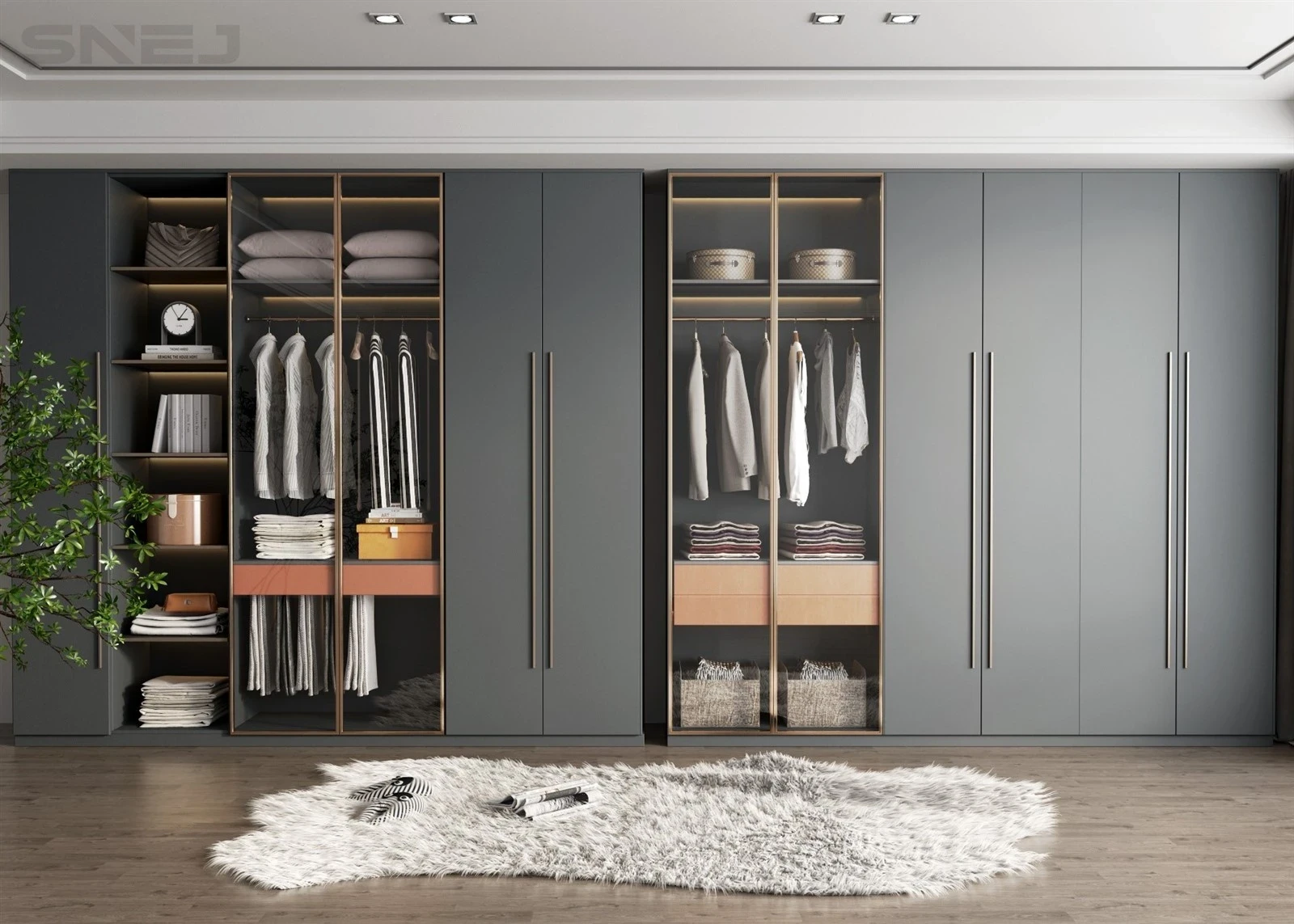 Grey Open Wardrobe — Design details