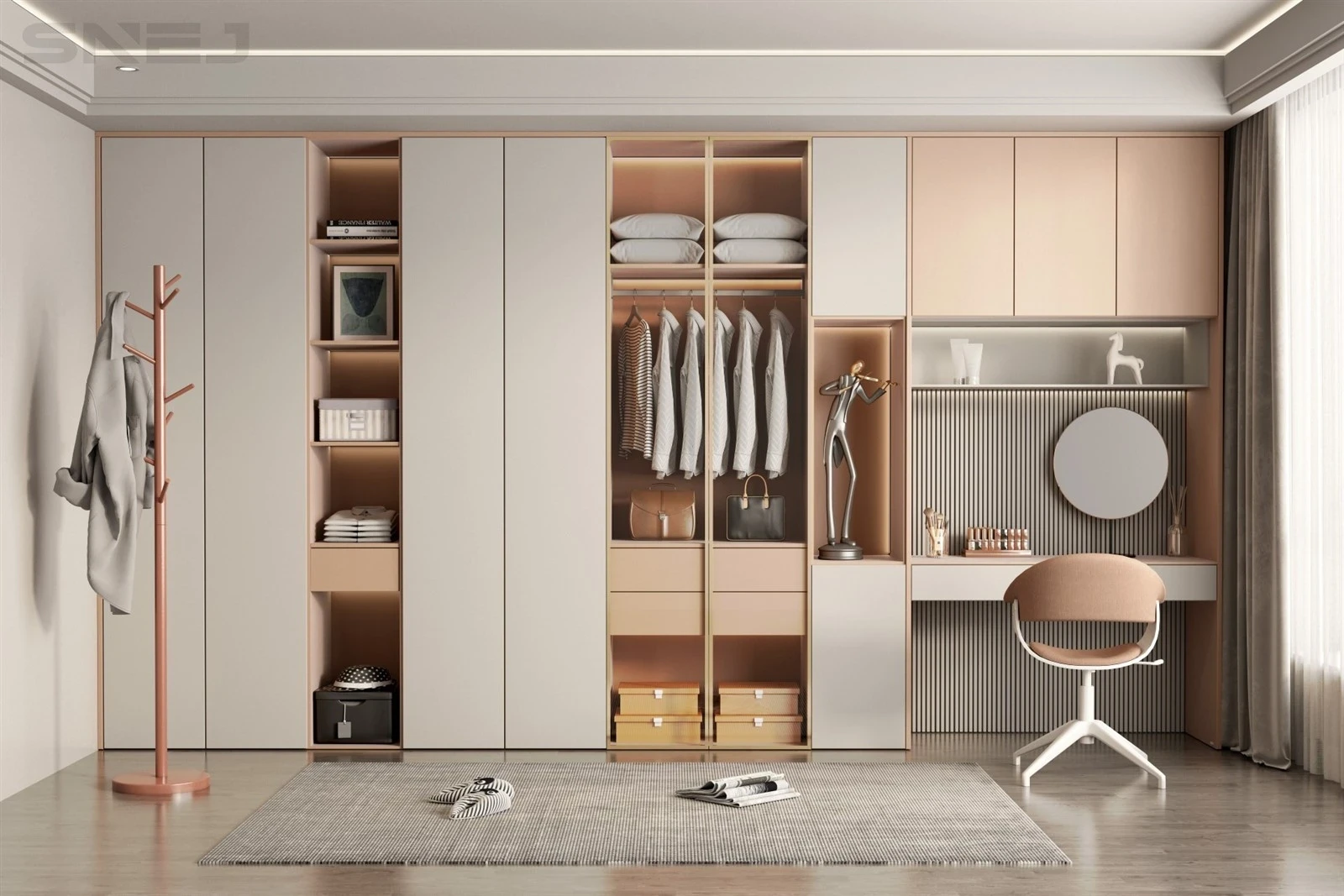 Freestanding Open Closet — Design details