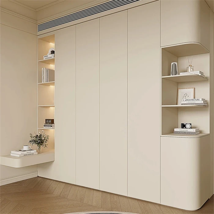Fitted wardrobe combining closed cupboards with open storage - Open Wardrobe With 3 Drawers by SNEJ, image 3