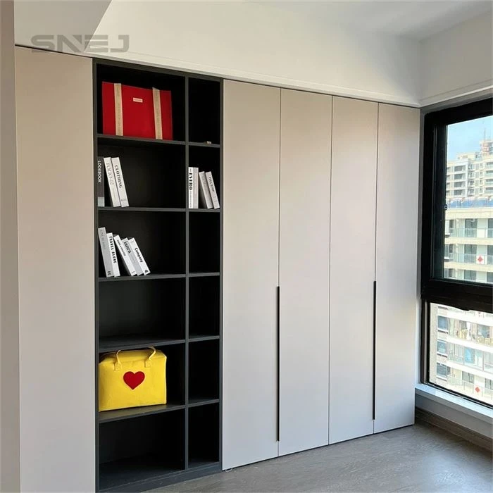 Fitted wardrobe combining closed cupboards with open storage - Freestanding Open Closet by SNEJ, image 2