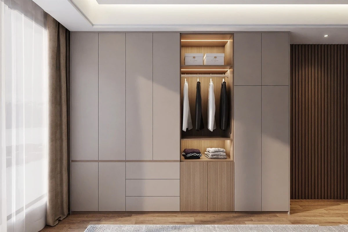 Sectional Bedroom Closet — Design details