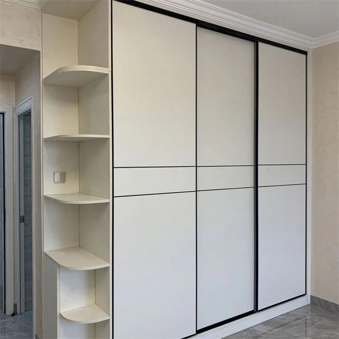 Sliding wardrobe panels with horizontal trim lines - Sliding Door Clothes Cabinet by SNEJ, image 3