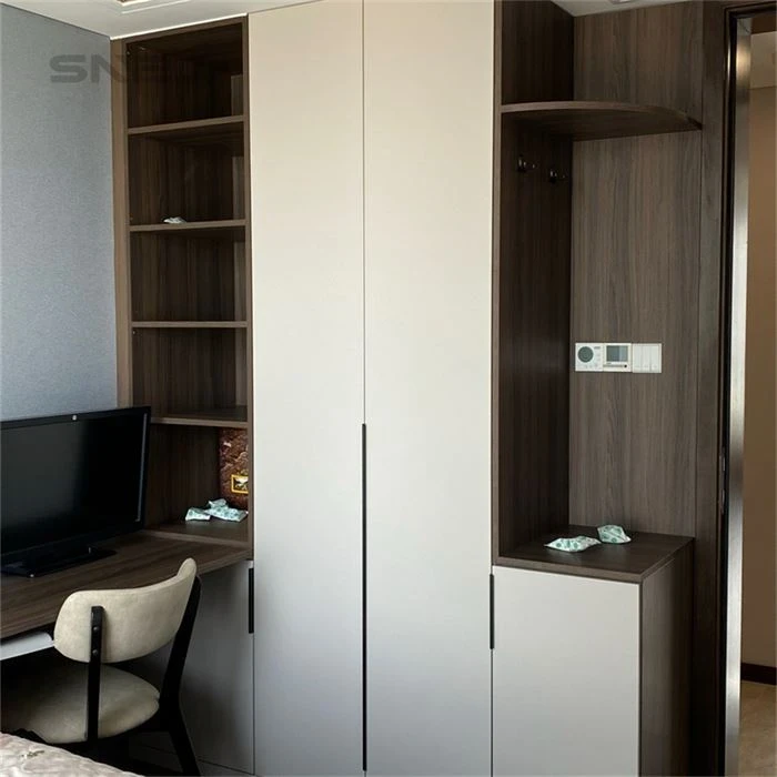 Fitted wardrobe combining closed cupboards with open storage - Open Pantry Closet by SNEJ, image 2