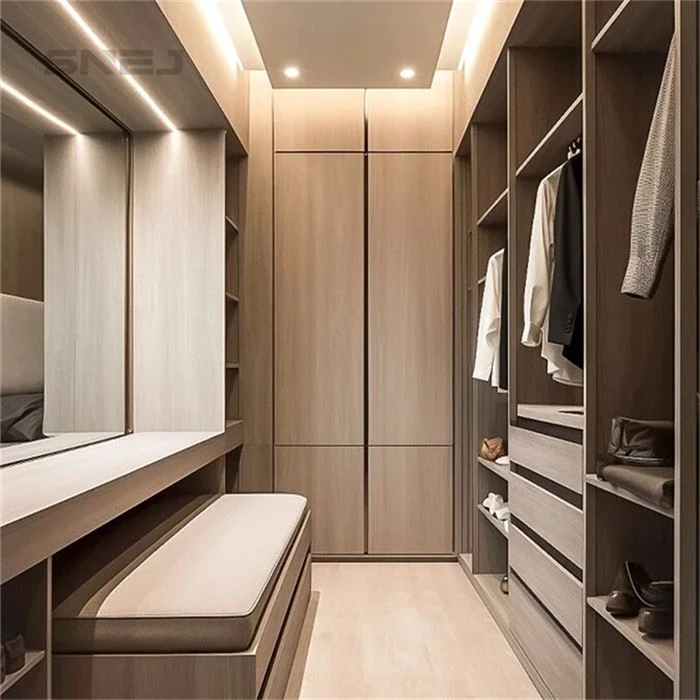 Walk-in wardrobe layout with hanging rails and shelving - Clothes Open Wardrobe by SNEJ, image 3