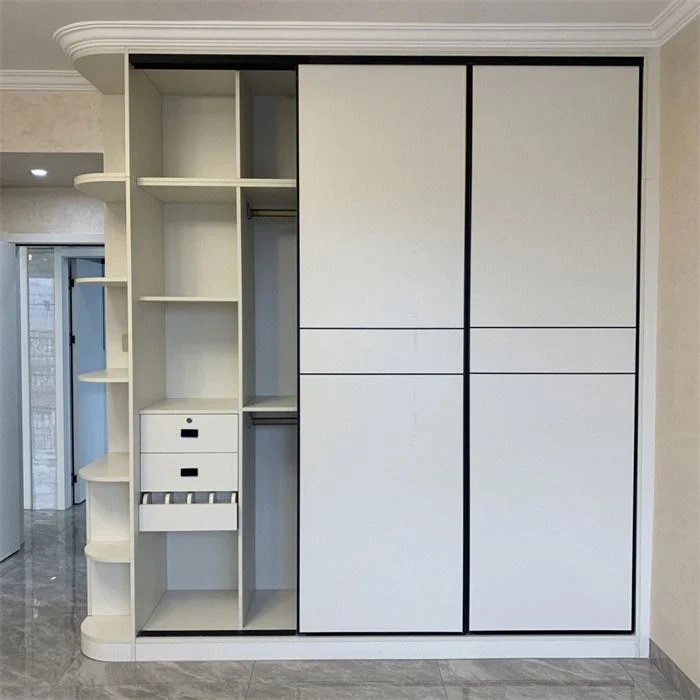 Sliding wardrobe panels with horizontal trim lines - Sliding Door Clothes Cabinet by SNEJ, image 2