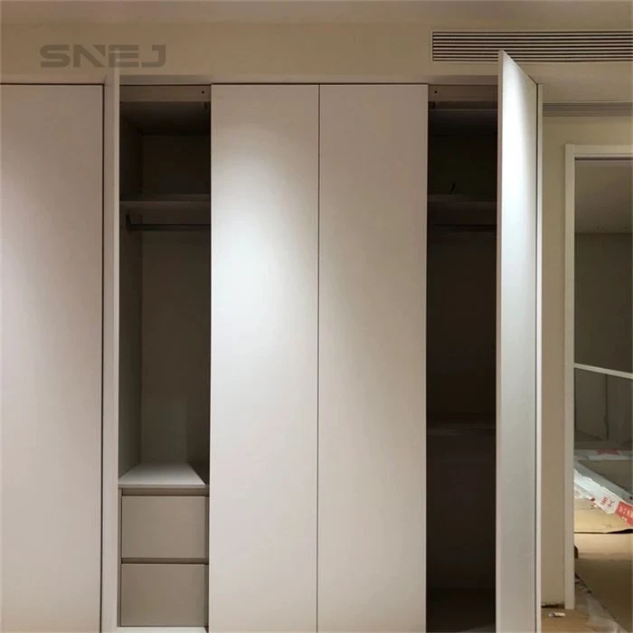 Fitted wardrobe combining closed cupboards with open storage - Freestanding Open Closet by SNEJ, image 3