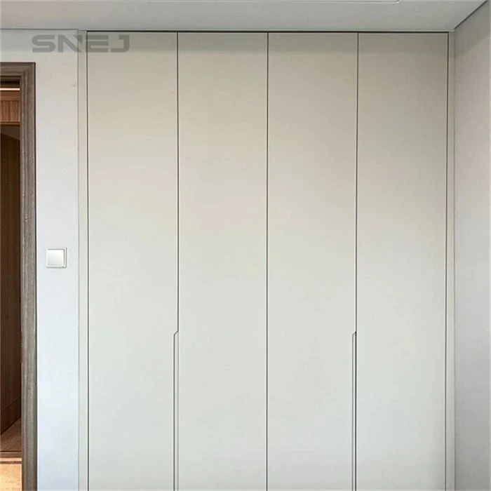 Pale fitted wardrobe with plain full-height doors - Extra Long Closet Doors by SNEJ, image 2