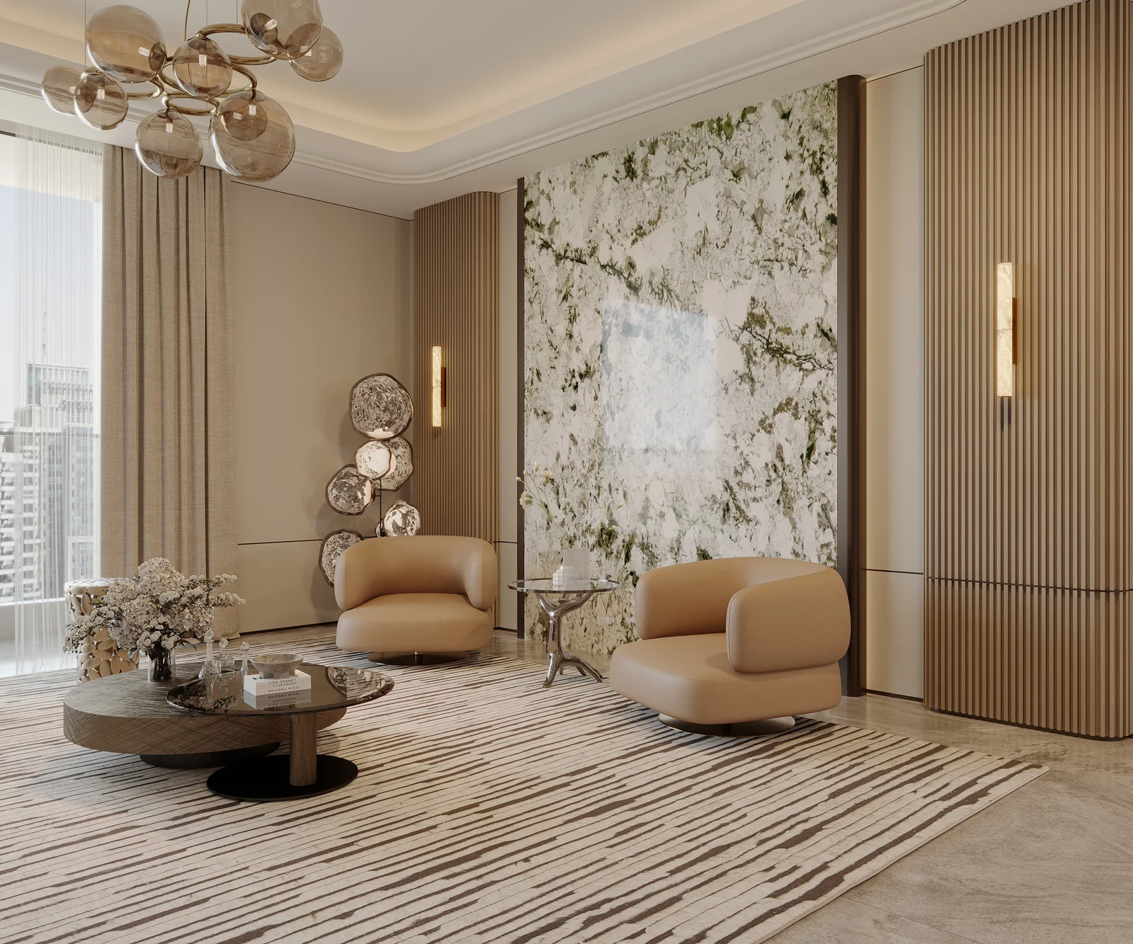 Residential design proposal for a living area and fitted joinery