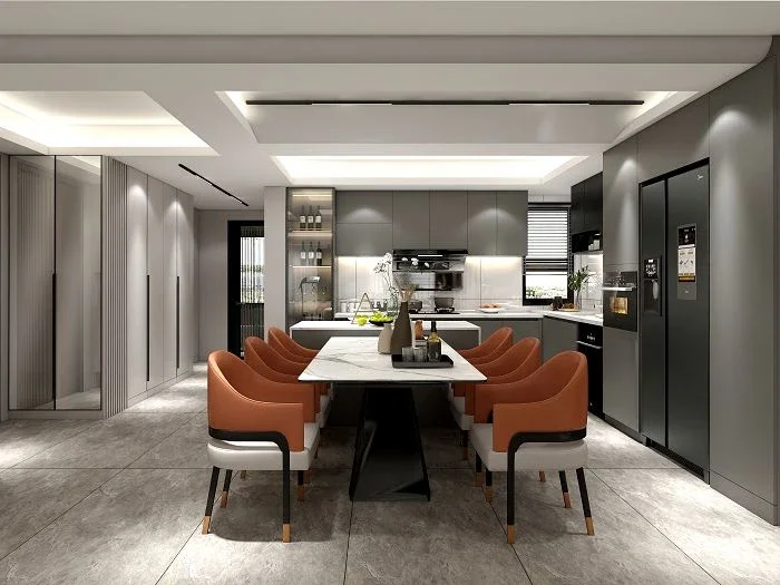 Gemdale Tanshan T27 Loft — dining area and kitchen design proposal