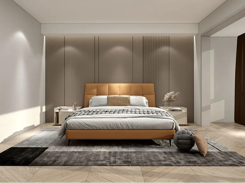 Jiangshanyunzhu Villa — bedroom with upholstered headboard design proposal