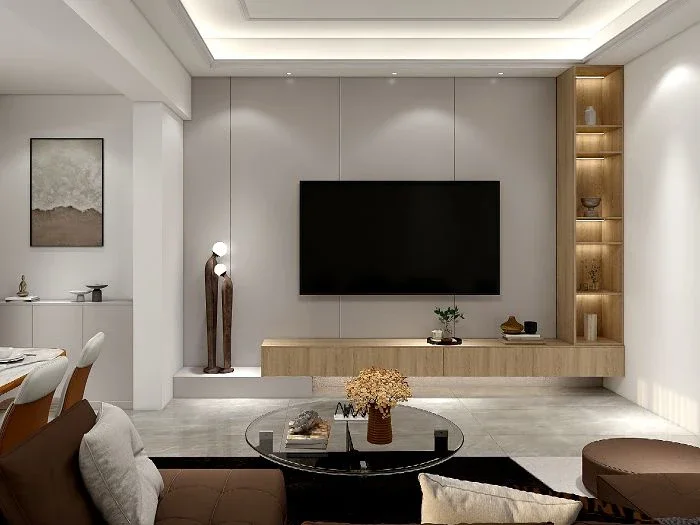 Jinlin Heyuan 9-5 — living-room media wall design proposal