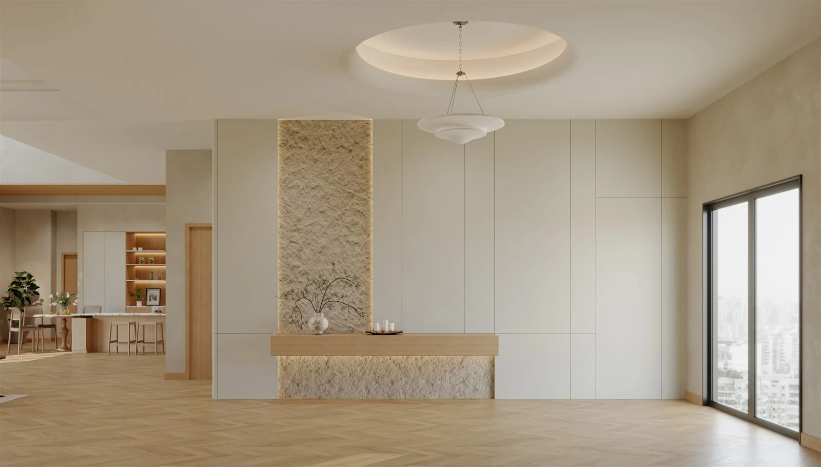 Kuala Lumpur Villa — living-room feature wall design proposal