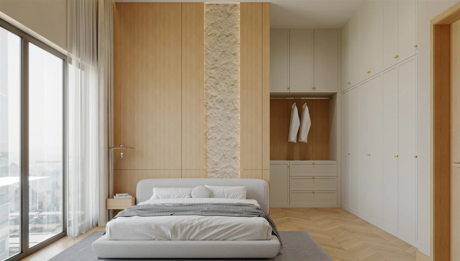 Kuala Lumpur Villa — bedroom with fitted storage design proposal