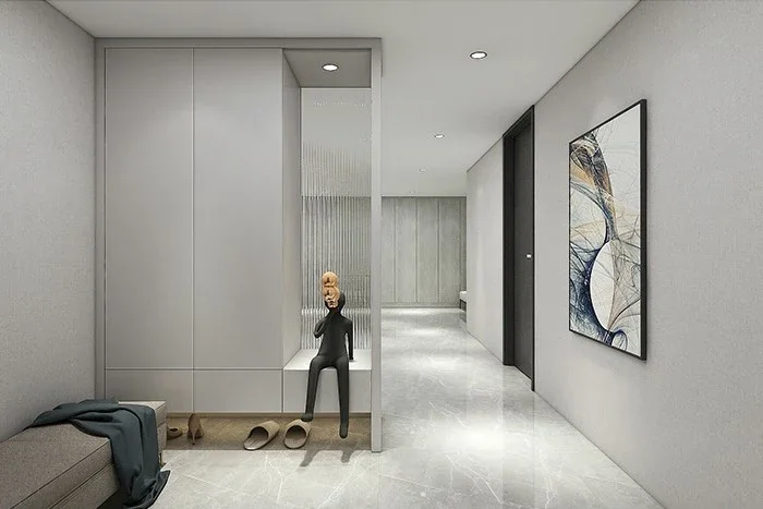 Yonghefu Villa — hallway and fitted storage design proposal