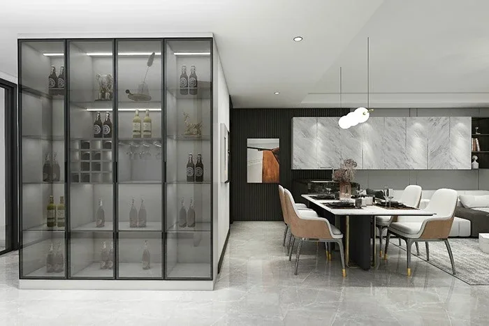 Yonghefu Villa — dining and glazed display storage design proposal