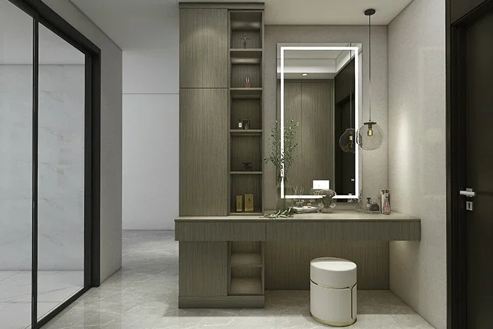 Yonghefu Villa — bathroom mirror and cabinetry design proposal