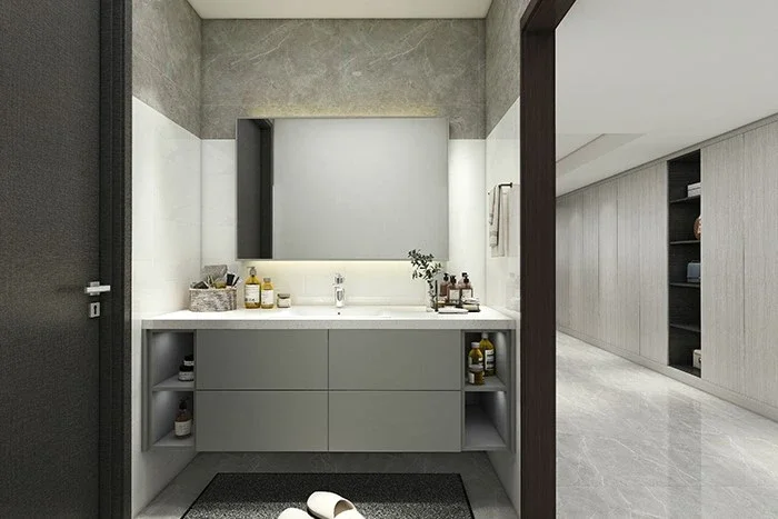 Yonghefu Villa — bathroom basin cabinetry design proposal