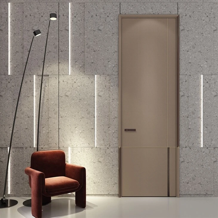 single panel solid wood door
