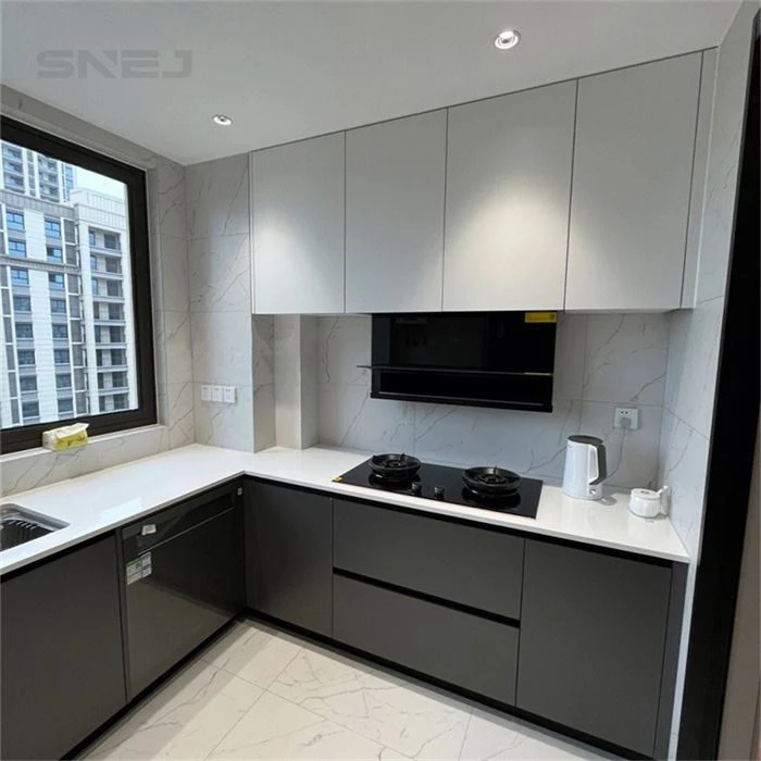 L-Shaped Custom Kitchen Sink Cabinet