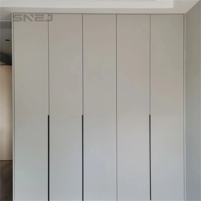 Wooden White Closets With Doors And Shelves