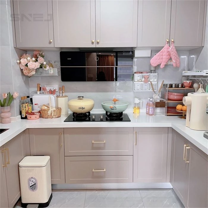 Hot Sale Modern Kitchen Cream Cabinets